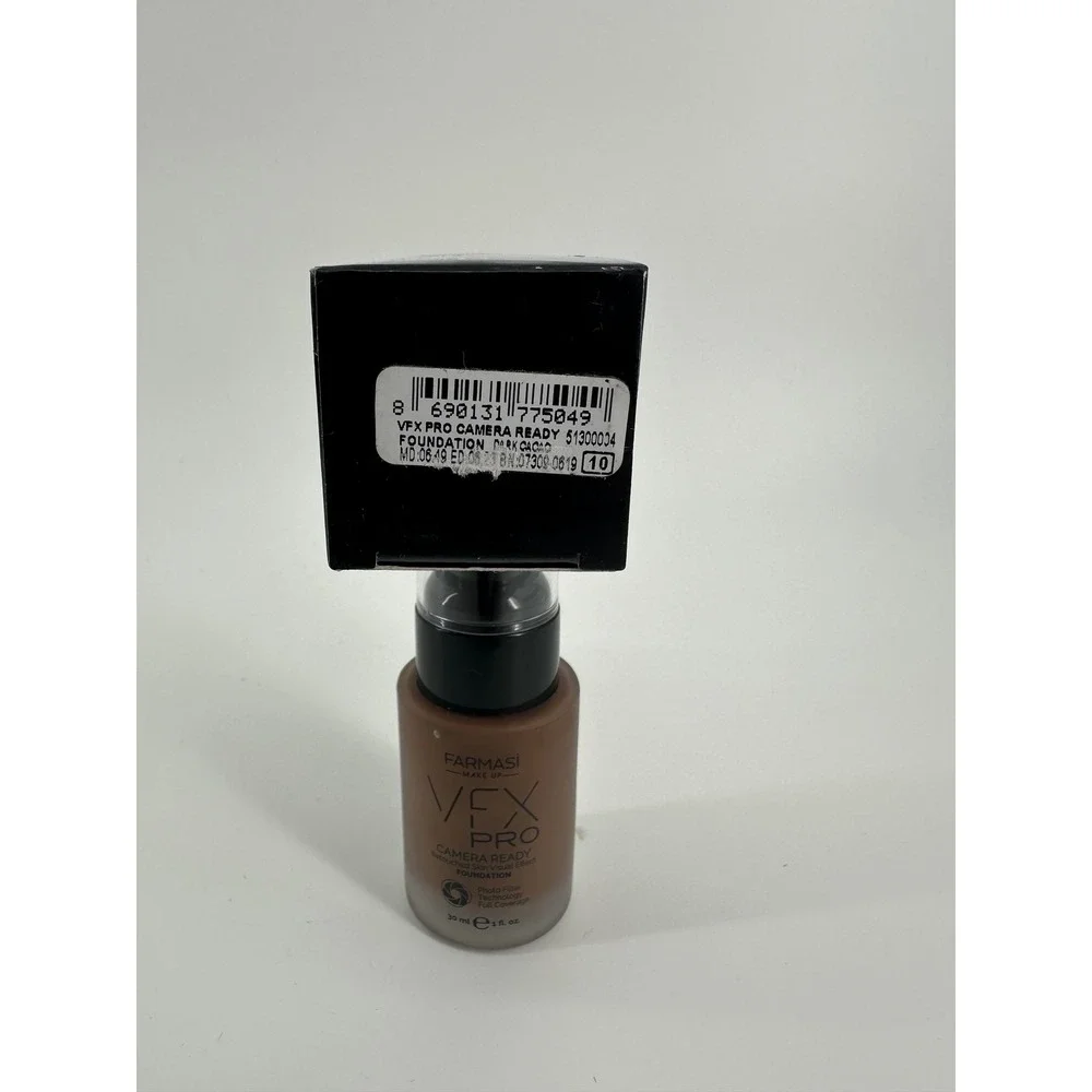 Farmasi VFX Pro Camera Ready Foundation Full Coverage Matte Dark Cacao 10 30ml - Picture 3 of 3